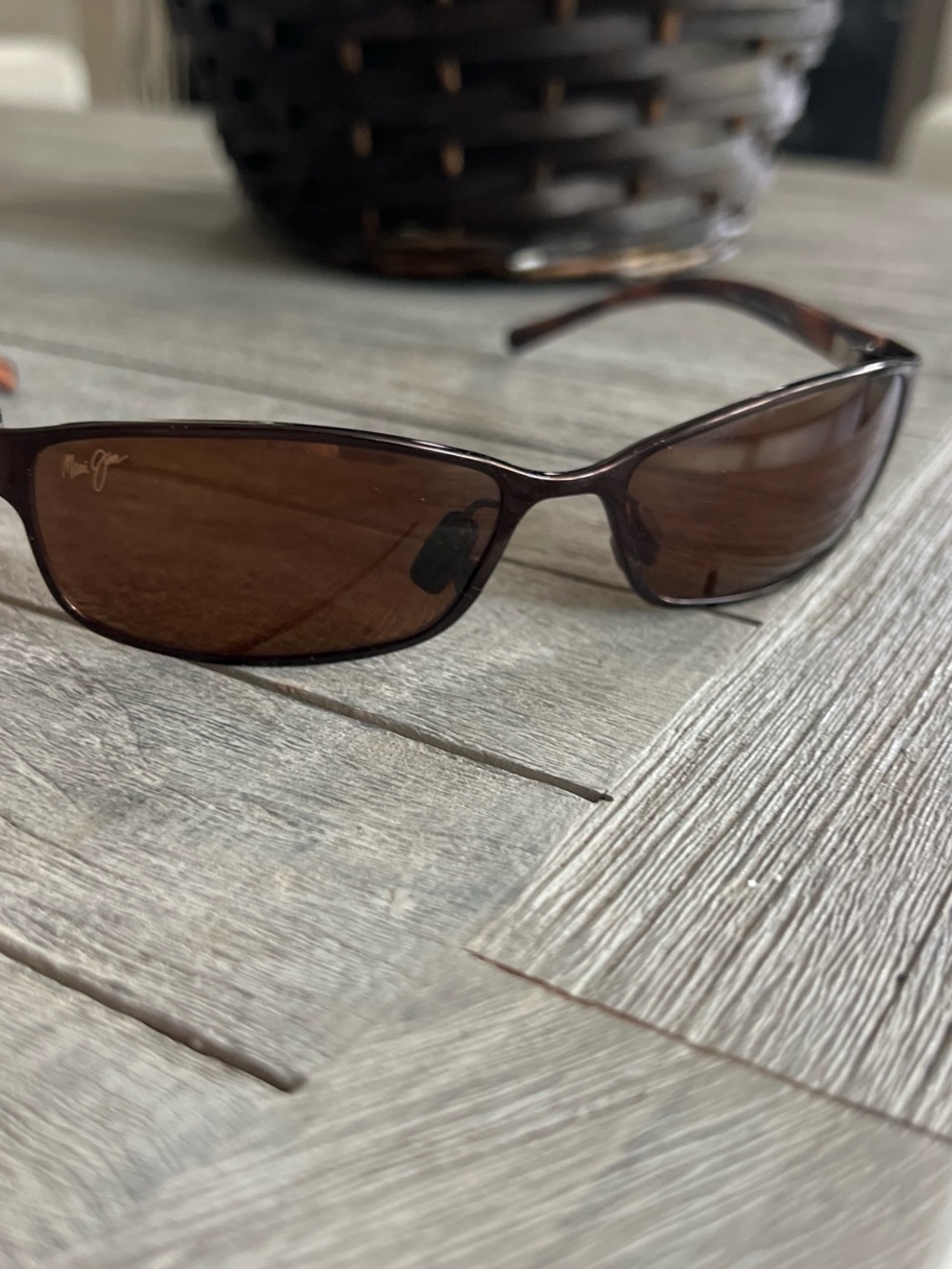 Maui Jim Women's Dark Brown Polarized Rimless-Style Sunglasses